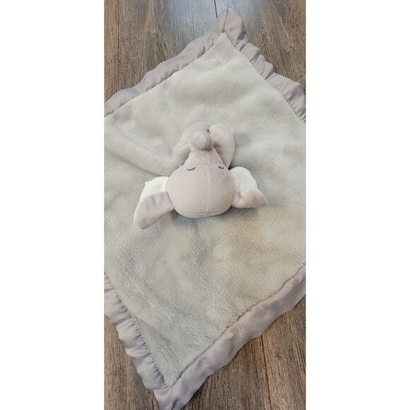 Carters Gray Elephant Lovey Holding Security Blanket Soft Velour Satin Toy - Picture 6 of 10